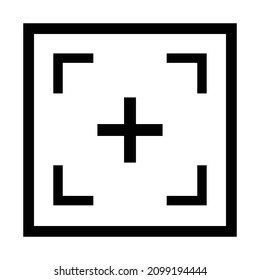 Nimm ein Icon deiner Wahl. Fokussymbol der Kamera. Vektorgrafiken.