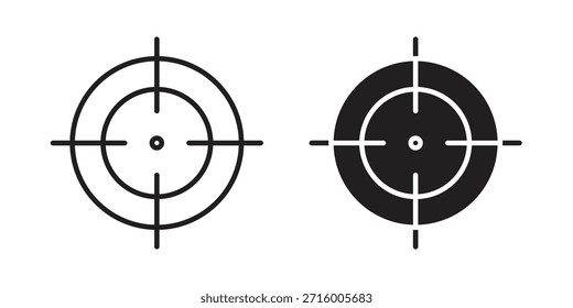 Conceito de ícone de alvo de arma para infográfico, site ou aplicativo.