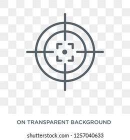 Gun target icon. Gun target design concept from Productivity collection. Simple element vector illustration on transparent background.