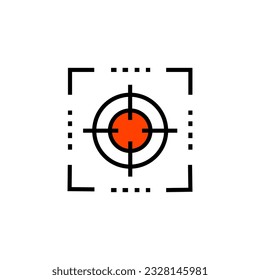 Gun target icon. Gun target design concept from Productivity collection. Simple element vector illustration on transparent background.