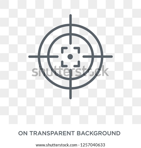 Gun target icon. Gun target design concept from Productivity collection. Simple element vector illustration on transparent background.