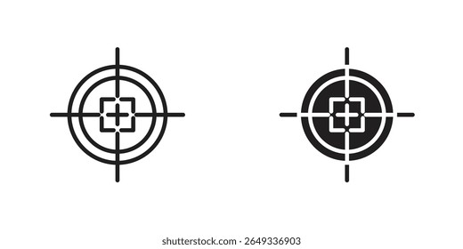 Gun target icon Design Illustrations. editable web icons