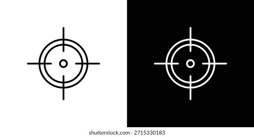 Concepto editable del icono del objetivo del arma. símbolos editables del golpe del Vector