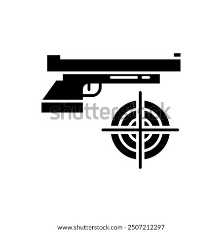 gun and target icon, editable design icon vector illustration. Perfect for web and app interfaces, infographics, etc.