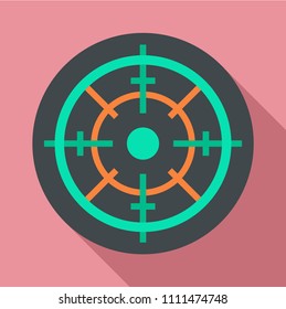 Gun target icon. Flat illustration of gun target vector icon for web design