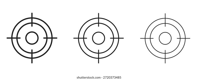 Icono de objetivo de arma. Ilustración vectorial de estilo minimalista dibujado a mano