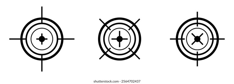 Gun target icon. Gun target icon set illustration. Gun target design concept from Productivity collection.