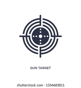 gun target icon. Simple element illustration from productivity concept. gun target editable symbol design on white background. Can be use for web and mobile.