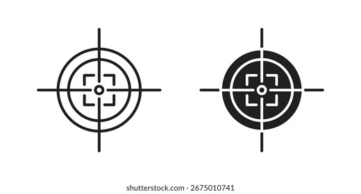 Diseño del Vector del icono del objetivo del arma, perfecto para los diseños de la ui del Sitio web