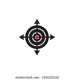 Gun target icon vector illustration template design