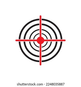 Diseño de la plantilla de ilustración del vector del icono de destino