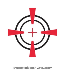 Gucken Sie Zielsymbol Vektorgrafik-Vorlagendesign