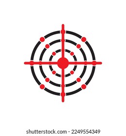 Gun target icon vector illustration template design