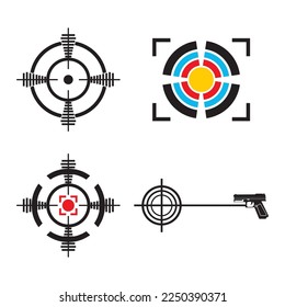 Diseño de la plantilla de ilustración del vector del icono de destino