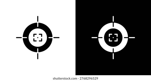 Gun target icons flat design concept for graphics.