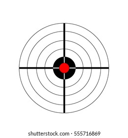 Gun target linear icon