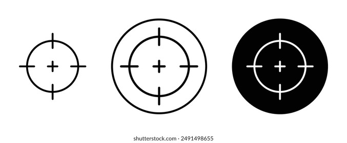Conjunto de iconos de Vector de revestimiento de objetivo de pistola