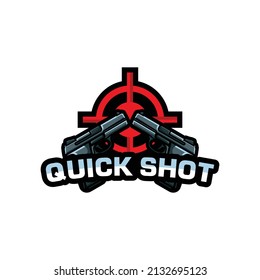 Gun-Target-Mascot-Vektordesign