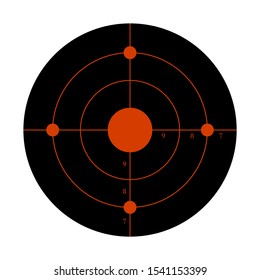 Gun target for the shooting practice on a rifle range