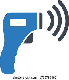 Gun-Thermometer-Symbol, Vektorgrafik 
