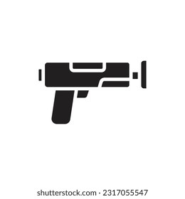 Gun Toy Filled Icon Vector Illustration