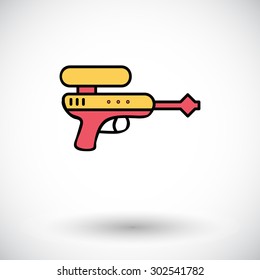 Gun toy icon. Flat vector related icon whit long shadow for web and mobile applications. It can be used as - logo, pictogram, icon, infographic element. Vector Illustration. 