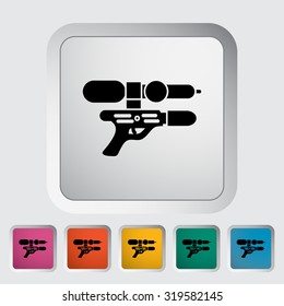 Gun toy icon. Flat vector related icon for web and mobile applications. It can be used as - logo, pictogram, icon, infographic element. Vector Illustration.