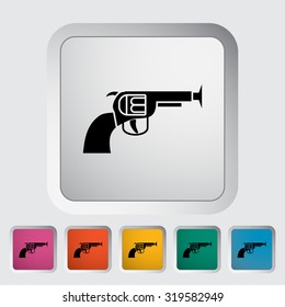 Gun toy icon. Flat vector related icon for web and mobile applications. It can be used as - logo, pictogram, icon, infographic element. Vector Illustration.