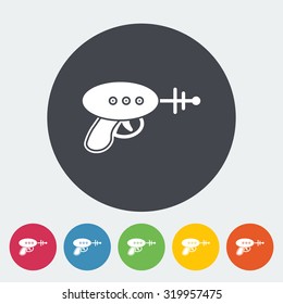 Gun toy icon. Flat vector related icon for web and mobile applications. It can be used as - logo, pictogram, icon, infographic element. Vector Illustration.