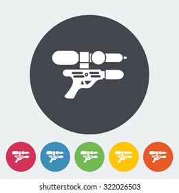 Gun toy icon. Flat vector related icon for web and mobile applications. It can be used as - logo, pictogram, icon, infographic element. Vector Illustration.