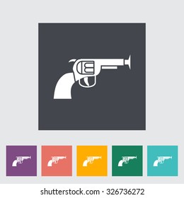 Gun toy icon. Flat vector related icon for web and mobile applications. It can be used as - logo, pictogram, icon, infographic element. Vector Illustration.