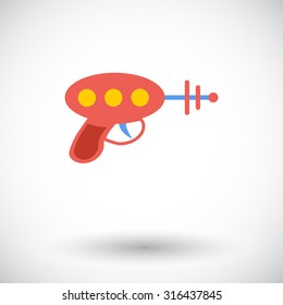 Gun toy icon. Thin line flat vector related icon for web and mobile applications. It can be used as - logo, pictogram, icon, infographic element. Vector Illustration.