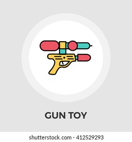 Gun Toy Icon Vector. Flat icon isolated on the white background. Editable EPS file. Vector illustration.