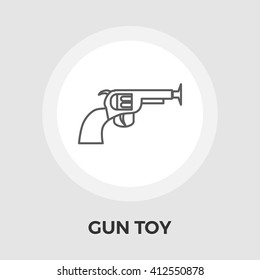 Gun Toy Icon Vector. Flat icon isolated on the white background. Editable EPS file. Vector illustration.