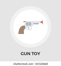 Gun Toy Icon Vector. Flat icon isolated on the white background. Editable EPS file. Vector illustration.