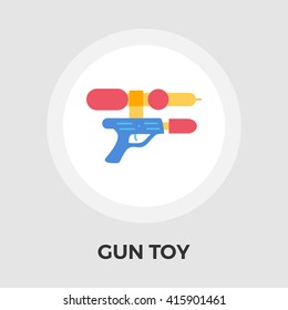 Gun Toy Icon Vector. Flat icon isolated on the white background. Editable EPS file. Vector illustration.