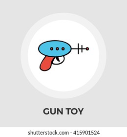 Gun Toy Icon Vector. Flat icon isolated on the white background. Editable EPS file. Vector illustration.