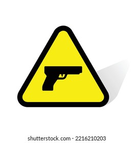 signo de triángulo de pistola, se puede usar para iconos
