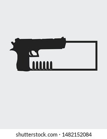 Gun vector graphics design logo art.