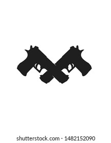 Gun vector graphics design logo art.