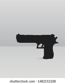 Gun vector graphics design logo art.