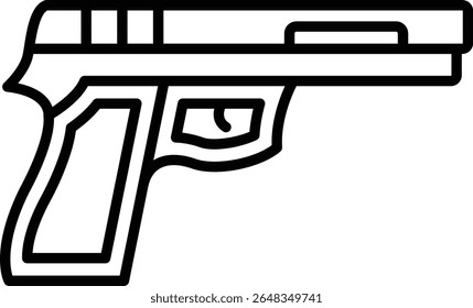 Icono de Vector de pistola. Se puede utilizar para aplicaciones de impresión, móviles y de Web.