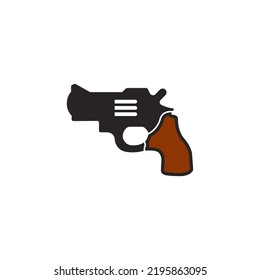 Plantilla de logotipo de la ilustración de icono vectorial de arma.