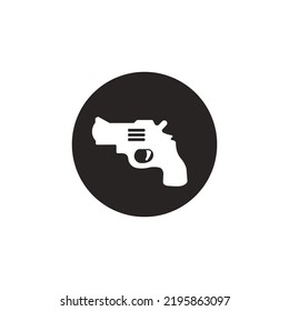 Plantilla de logotipo de la ilustración de icono vectorial de arma.