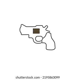 Gun vector icon illustration  logo template.