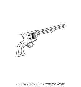 Plantilla de logotipo de la ilustración de icono vectorial de arma.