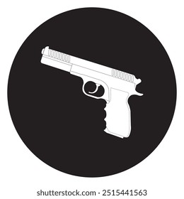 Gun ícone de vetor ilustração modelo de logotipo.