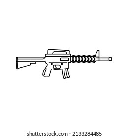 Gun-Vektorsymbol einzeln bearbeitete Farbe