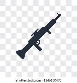 Gun vector icon isolated on transparent background, Gun logo concept