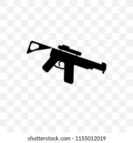 Gun vector icon isolated on transparent background, Gun logo concept